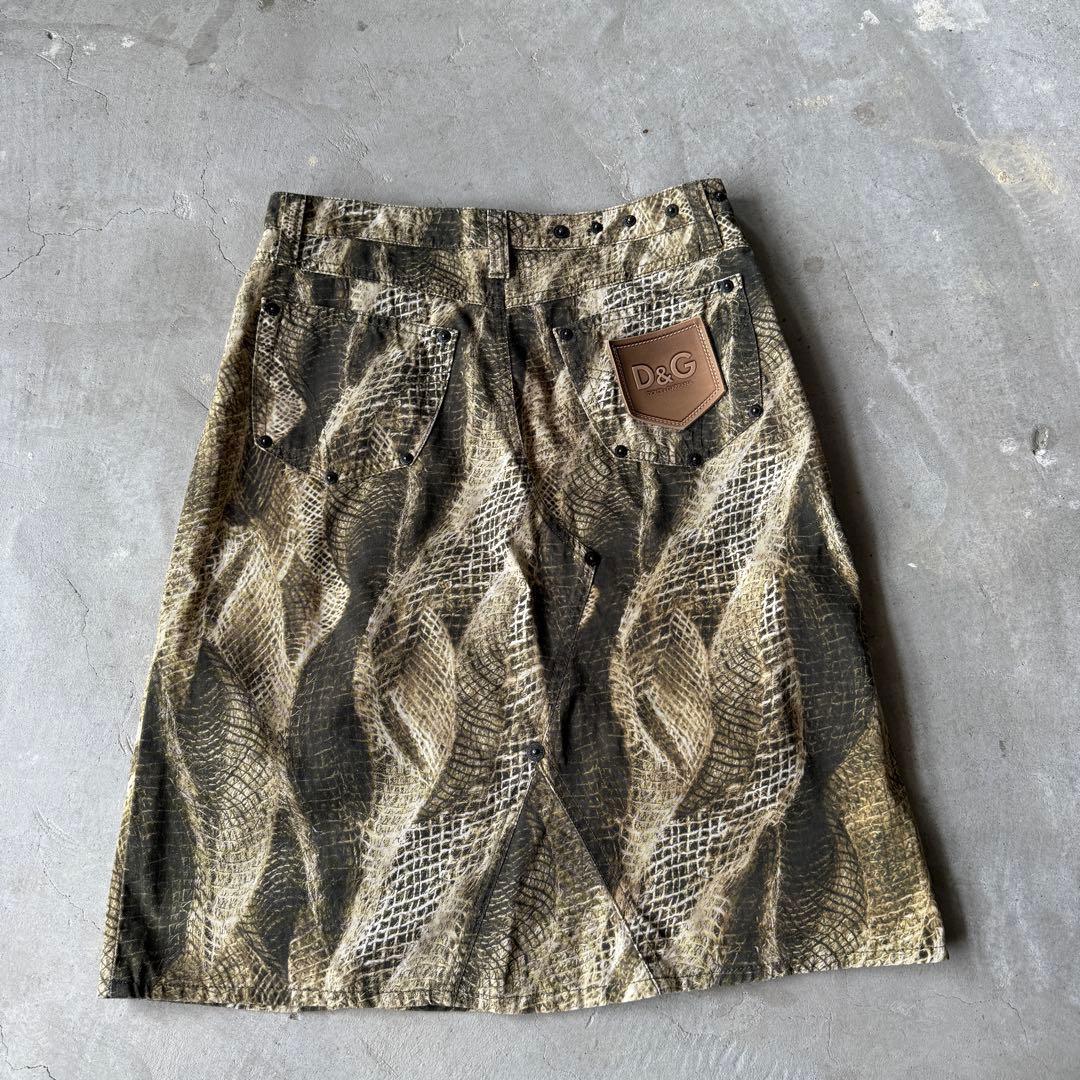 パイソン柄スカート】Dolce&Gabbana古着アンティークアーカイブ蛇総
