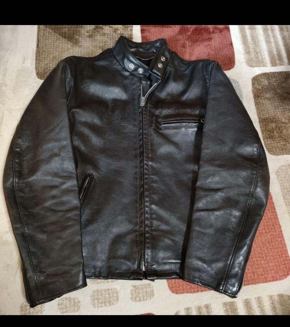 で*ン様 USA製　Schott　立ち襟シングルライダースジャケット　641 楽天市場】ショット SCHOTT 641 スタンドカラー シングルライダース