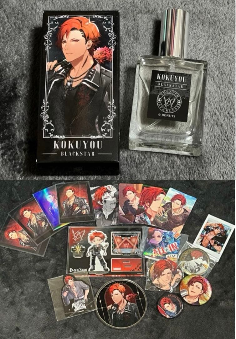 ブラスタ 黒曜 香水 アクスタ チェキ まとめ売り チェキ風カード 2周年衣装ver. – ブラックスター -Theater Starless