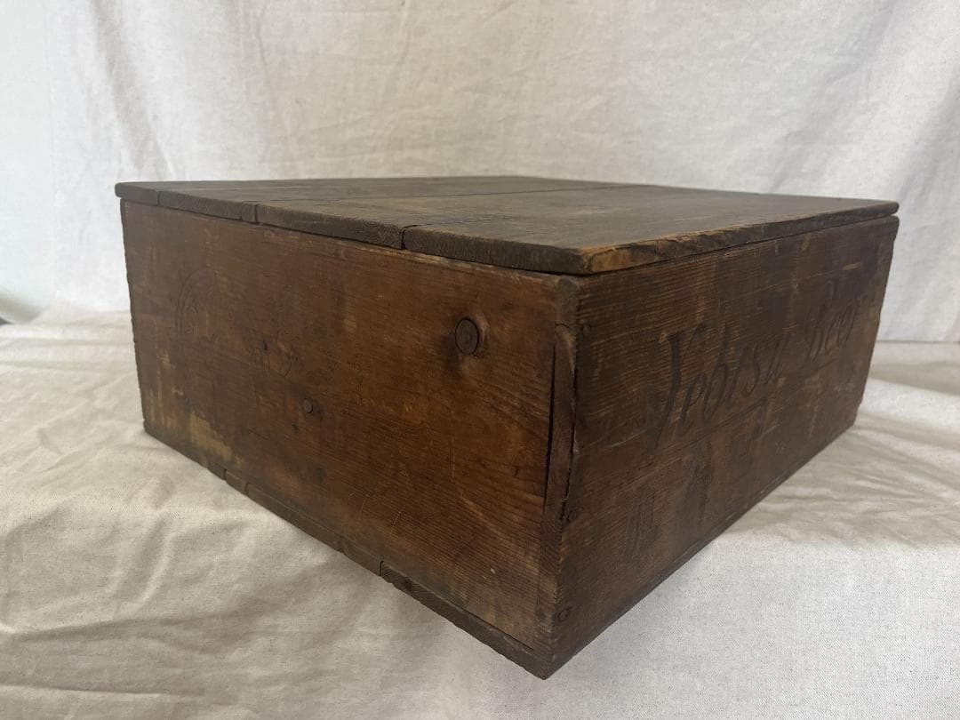 戦前！【エビスビール】 蓋付木箱 昭和レトロ 希少 当時物 - メルカリ