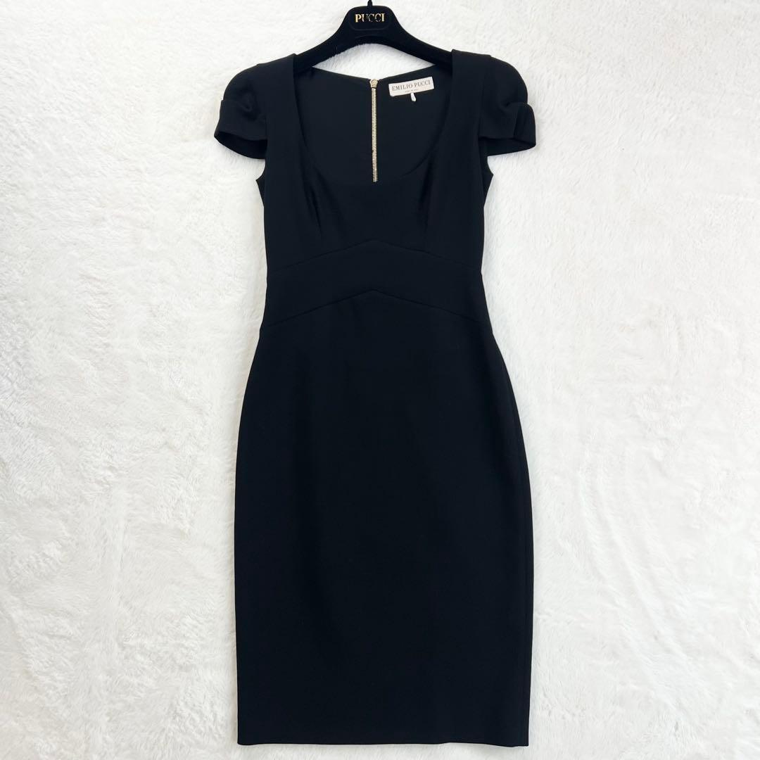 エミリオプッチ】ウールバックジップフォーマルワンピース☆スクエア