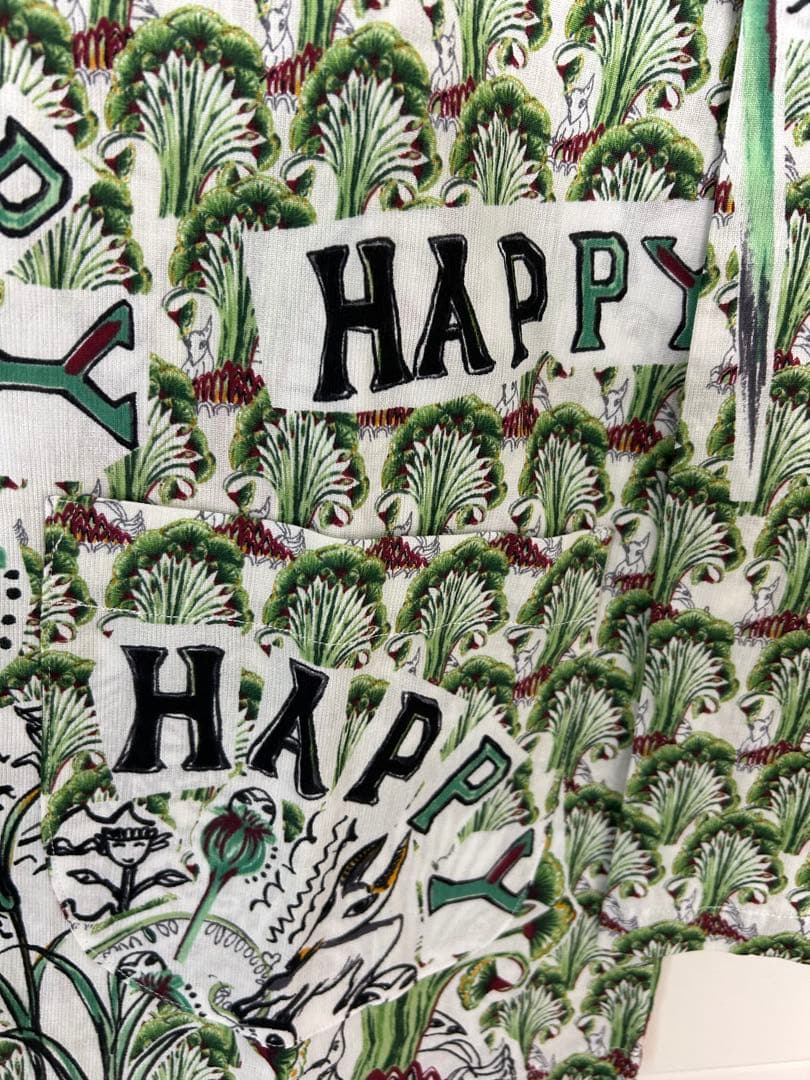 ワコール ツモリチサト 前開き夏用パジャマ Mサイズ 綿100% グリーン