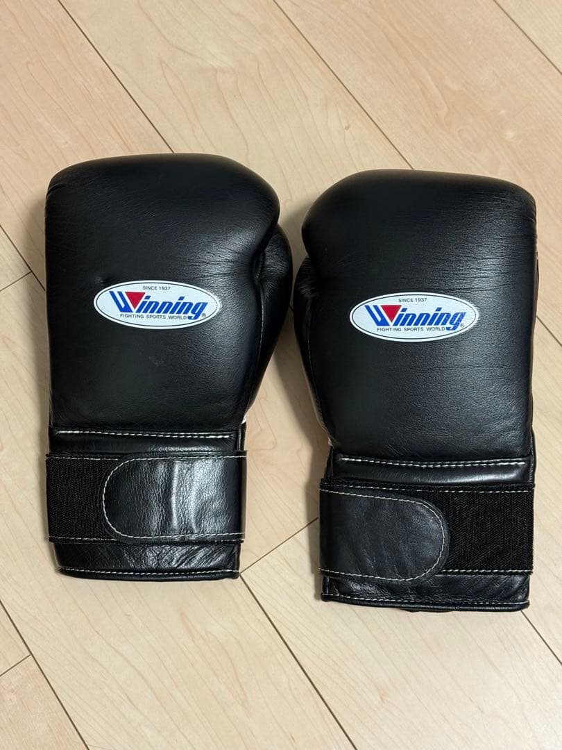 Winning ボクシンググローブ 14oz 黒 Winning（ウイニング） 受注生産 ボクシング グローブ マジックテープ
