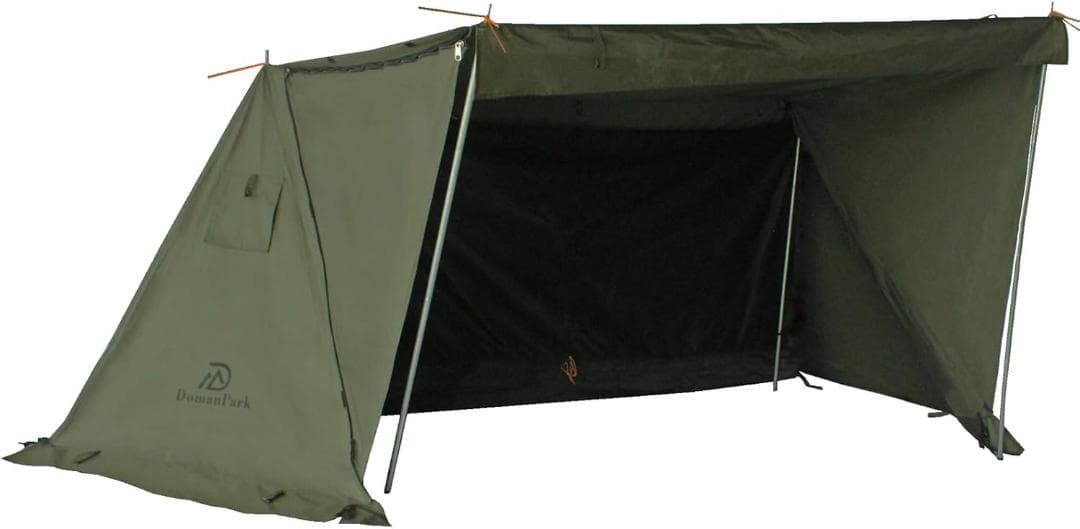 【開封済　美品】 DomanPark パップテント tc 　 ソロ ポリコットン Amazon.co.jp: DomanPark パップテント TC 軍幕 テントソロ ポリ