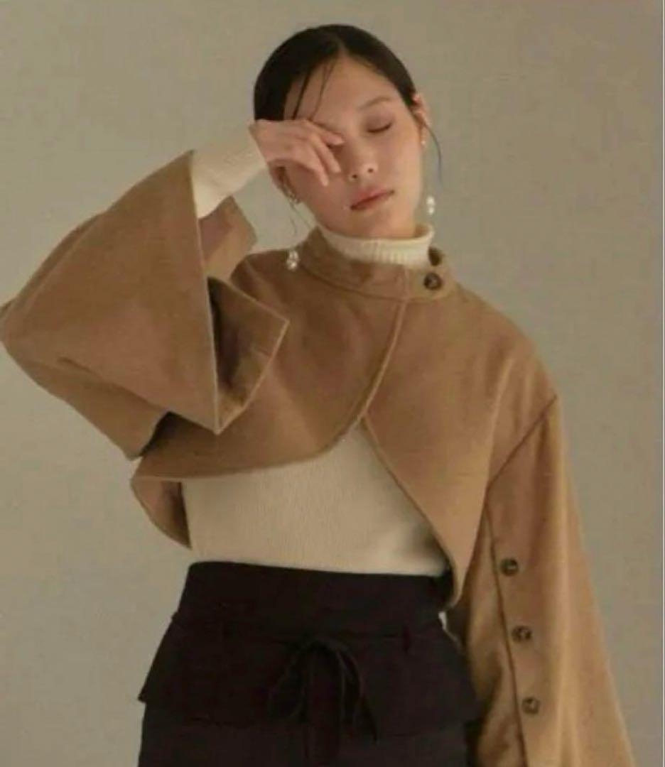 Eaphi slit button flare bolero jacketの通販はau PAY マーケット