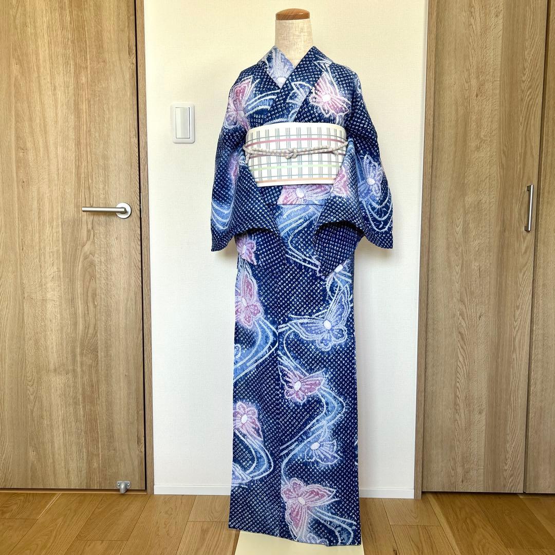 やまと謹製 有松絞り 藍青ピンク 敷居当て付き - メルカリ