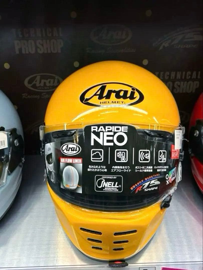 【新品未使用】25年製 Arai RAPIDE NEO イエロー フルフェイス Max MC Direct Arai Rapide-Neo Helmet Star-Yellow, Helmets