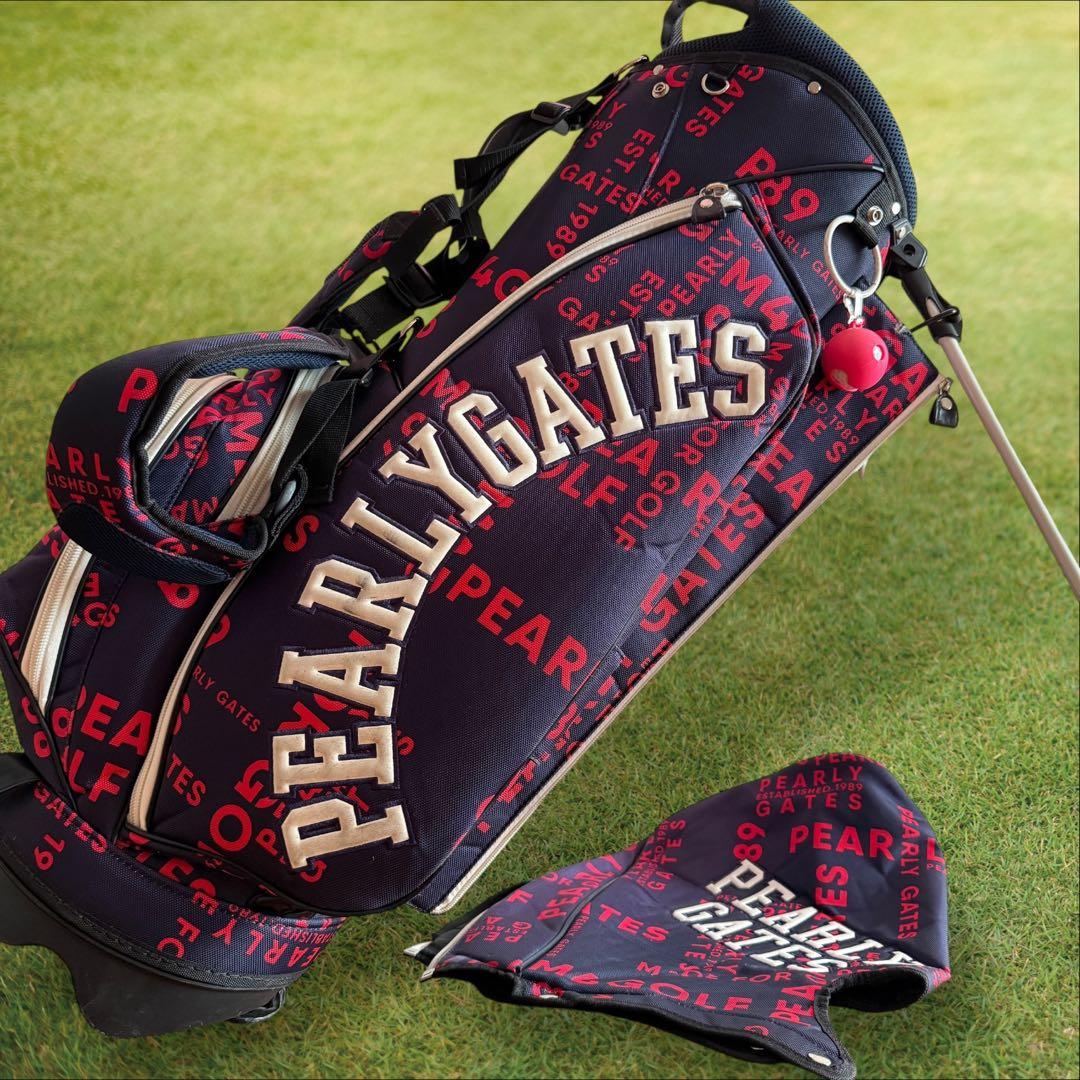 猫田さん専用です。キャディバッグ　ショルダー式　スタンド式　軽量　総柄　ネイビー UNISEX 軽量スタンドキャディバッグ ネイビー