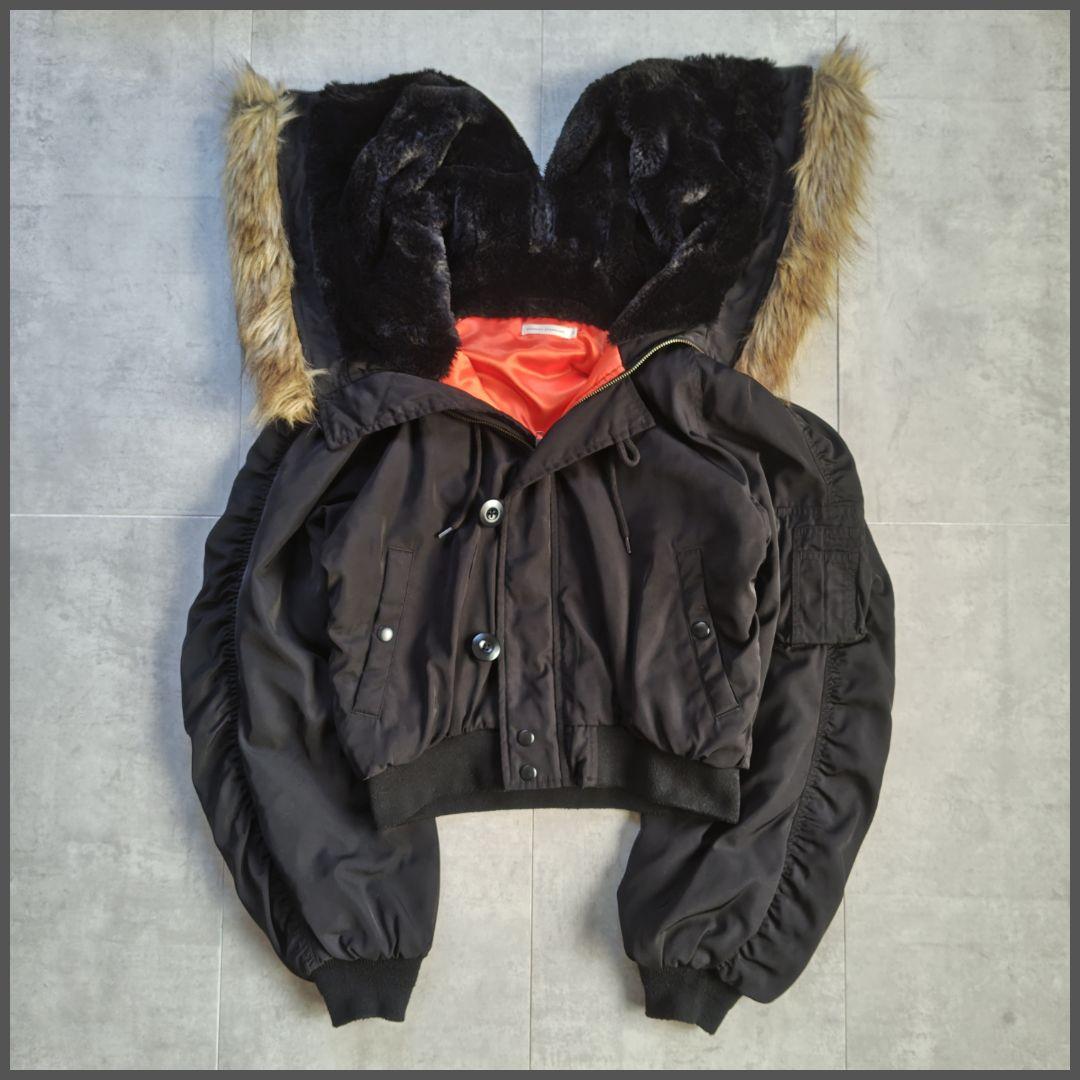 N2B flight bomber jacket N-2B black 短丈 F N-2B SHORT WAIST PARKA ｜アルファ インダストリーズ