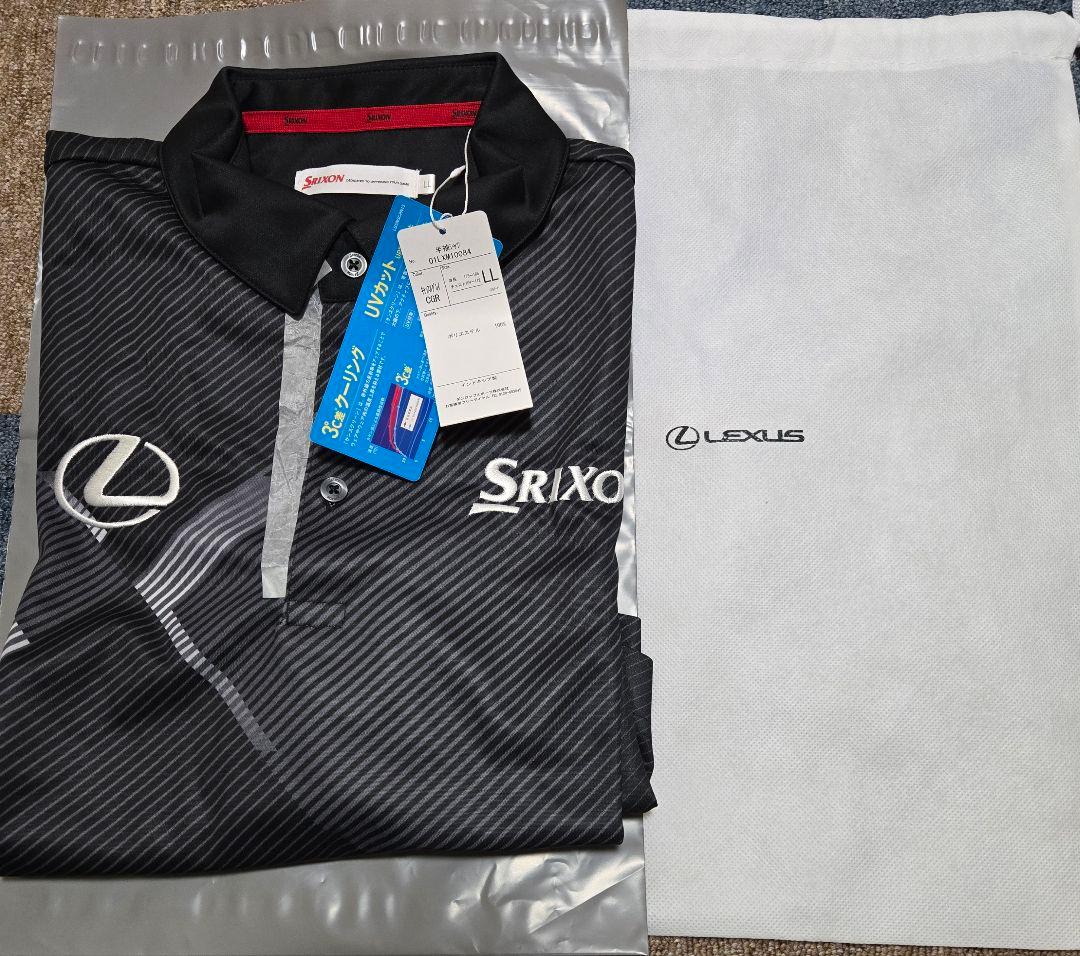Srixon ゴルフシャツ LLサイズ ブラック/グレー　⭐松山英樹モデル⭐ スリクソン（SRIXON）（メンズ）ゴルフウェア 半袖 松山英樹プロ
