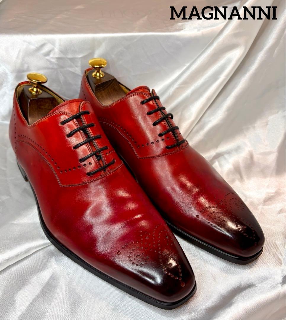 MAGNANNI マグナーニ　プレーントゥ　赤茶　EU39(25相当) クインクラシコオリジナルモデル】 マグナーニ / MAGNANNI