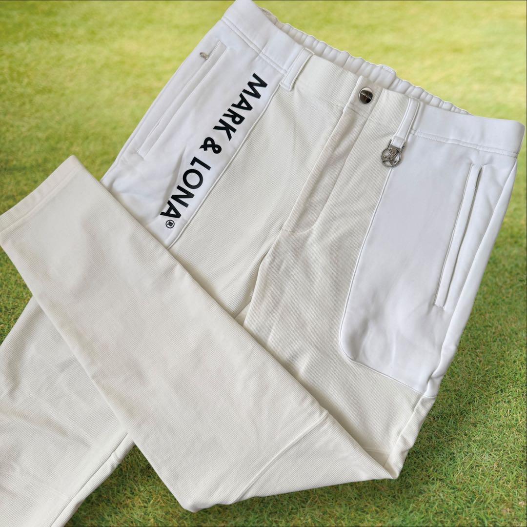 現行モデル 裏起毛 マークアンドロナ パンツ XL〜XXL相当 白 50 暖パン