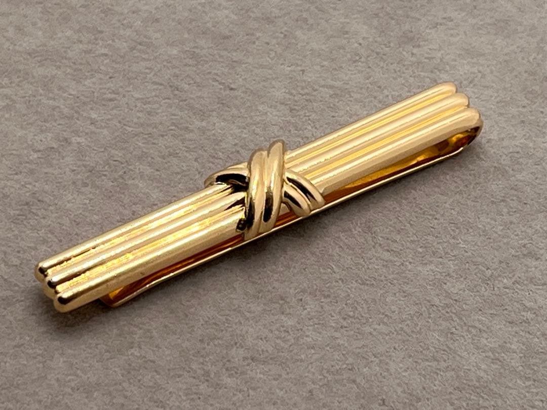 c023 希少　美品　ティファニー　1992 シグネチャー　タイピン　750 c023 希少美品ティファニー1992 シグネチャータイピン750