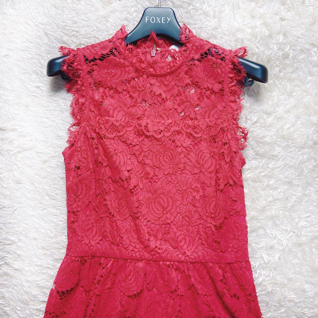 ✨美品✨Kate spade ケイトスペード レースワンピース ドレス 赤
