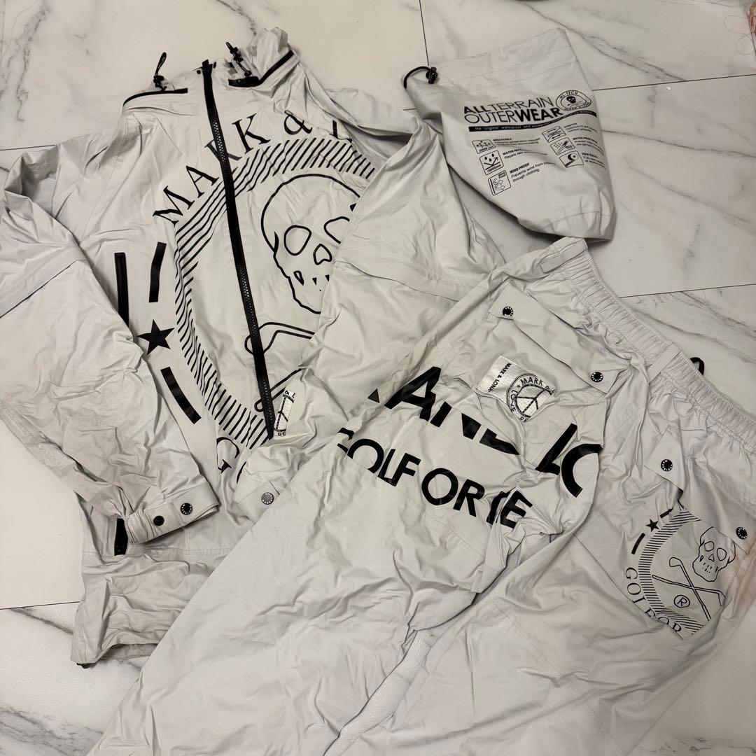 マークアンドロナ　カッパ　上下　セットアップ　 ゴルフウェア　レインコート46 マークアンドロナ カッパ 上下 セットアップ ゴルフウェア レインコート46