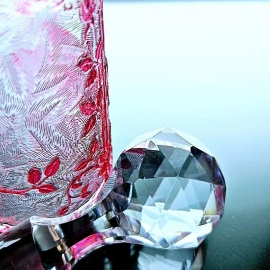 花のオールドバカラ エグランチエの香水瓶#59【1916年カタログ】ピンク