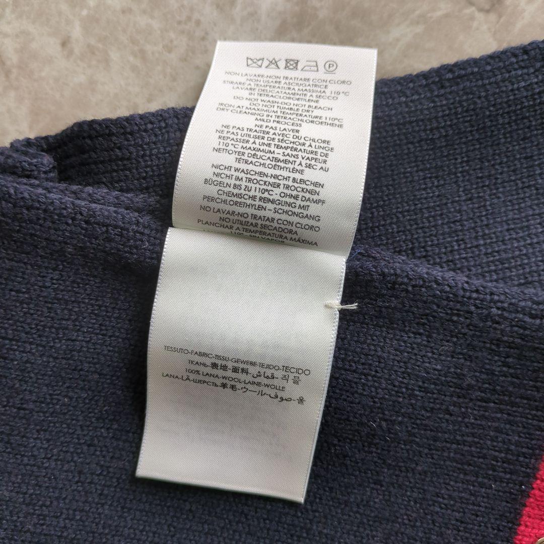 hiroyuki様 美品GUCCI ウールマフラーネイビーレッド イタリア製