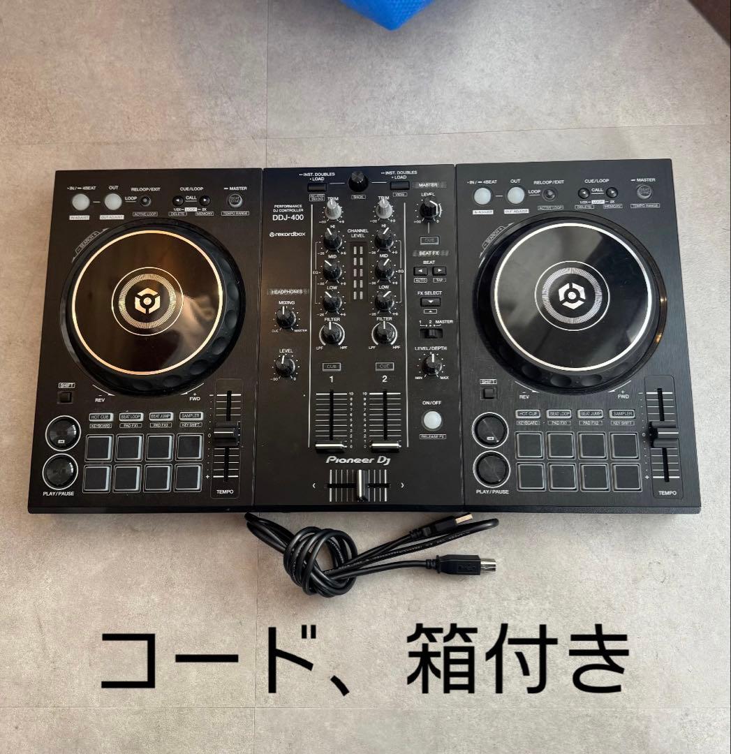 Pioneer DDJ-400 DJコントローラー コード・箱付き　美品 DDJ-400 DJコントローラー(rekordbox) | 撮影機材や放送機材のレンタル