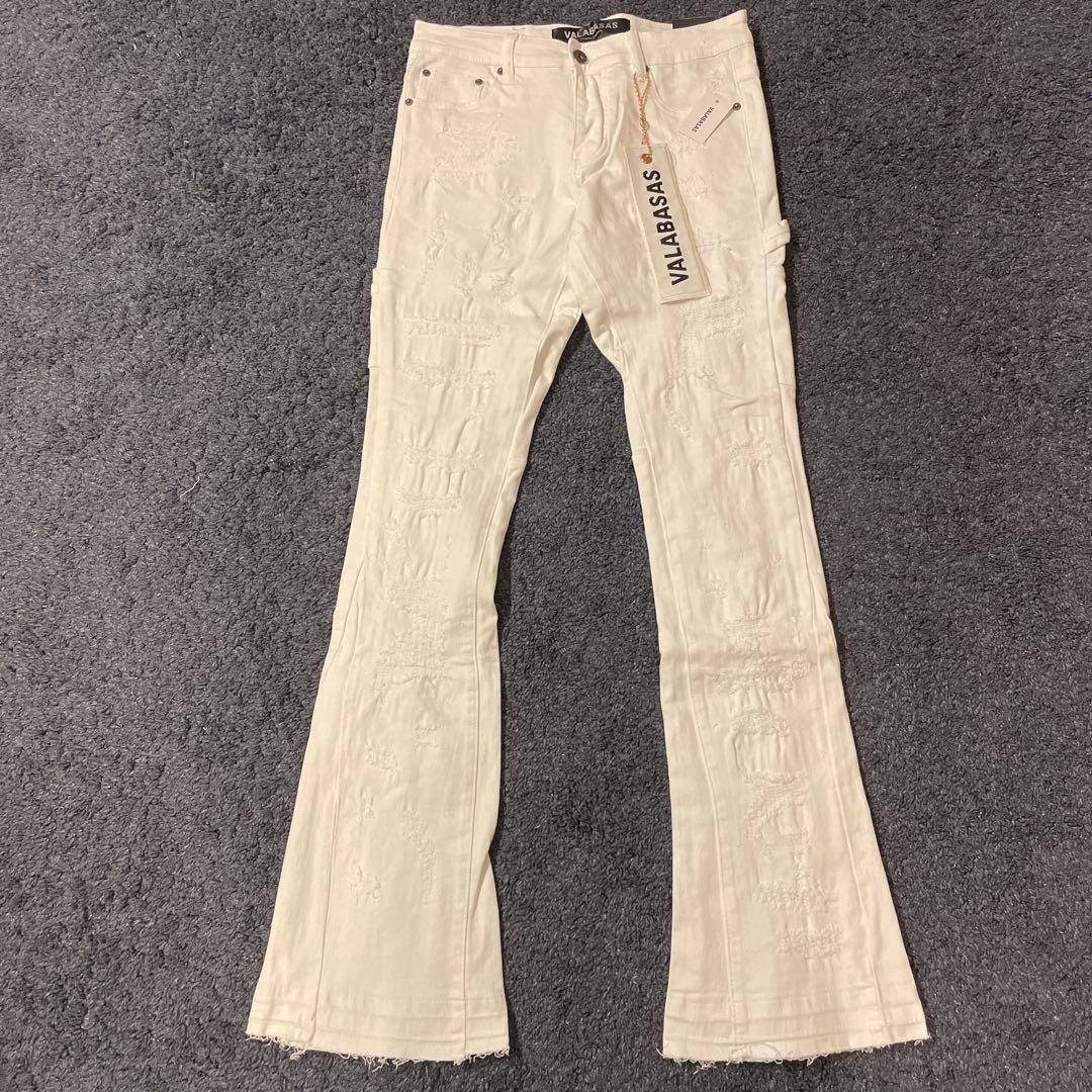 VALABASASバラバサス　ホワイト　29 新品未使用　ダメージリペアフレア VALABASASバラバサス ホワイト 29 新品未使用 ダメージリペアフレア