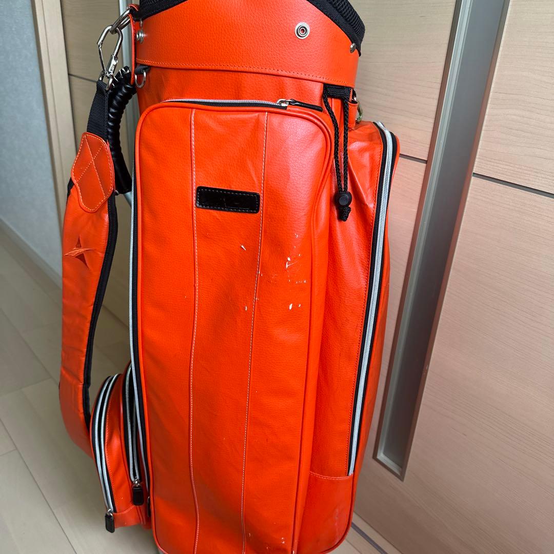 値下げ アクセル AXEL キャディバッグ オレンジ - メルカリ