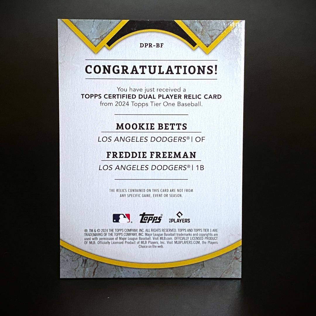 激レア】ムーキー・ベッツ・フレディ・フリーマン☆デュアルレリック