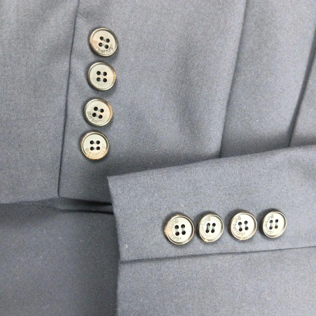 美品】バーバリー テーラードジャケット ダブル ブレザー ネイビー 40