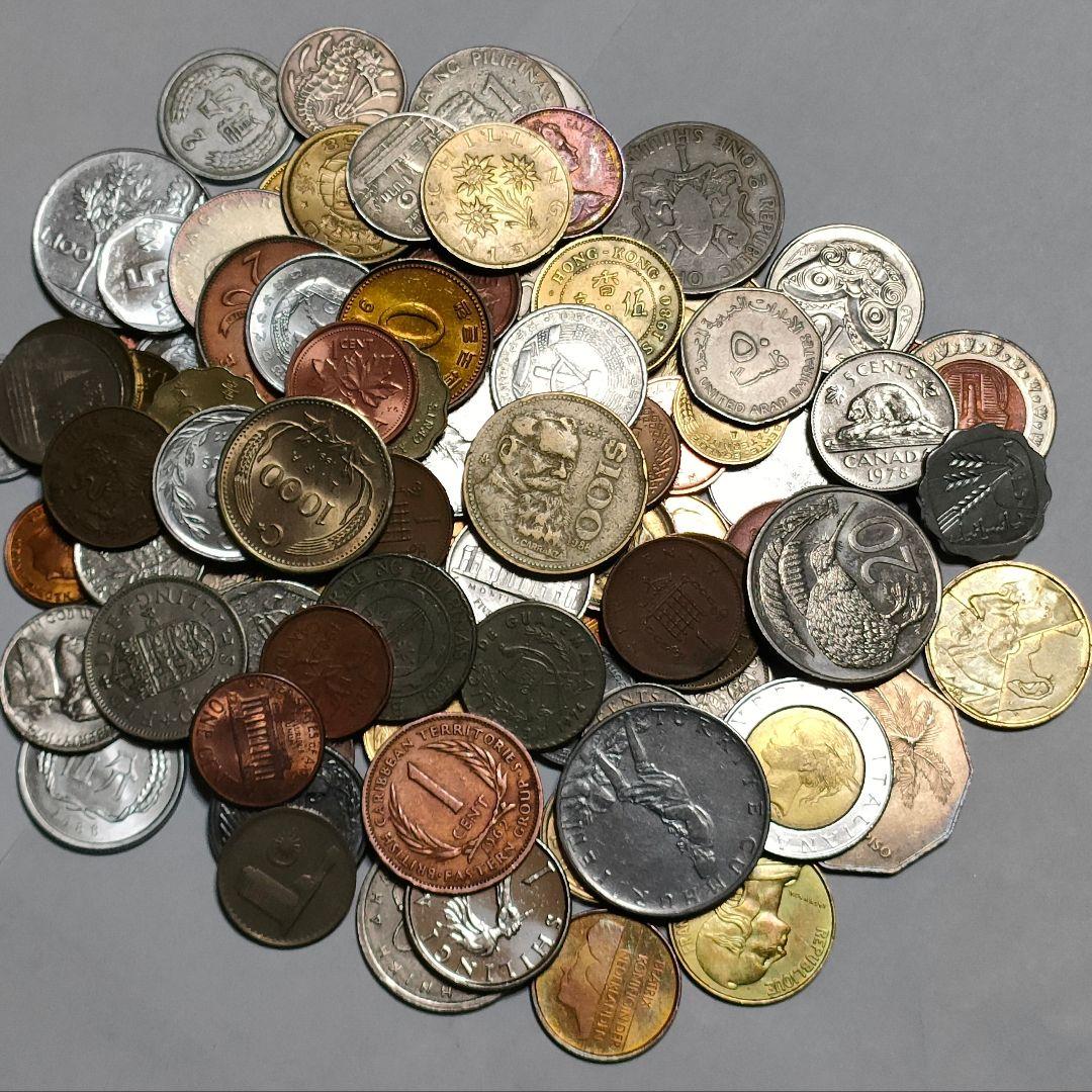 外国コイン 硬貨 貨幣 古銭 まとめ売り 100枚 - メルカリ