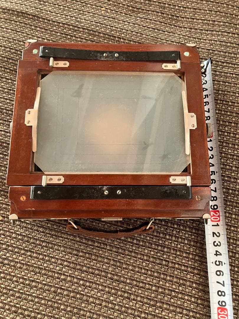 ジャンク扱　木製カメラ　蛇腹　レトロ 昭和レトロ 蛇腹カメラ小西六 Pearl II レンズ：HEXAR 75mm F4.5