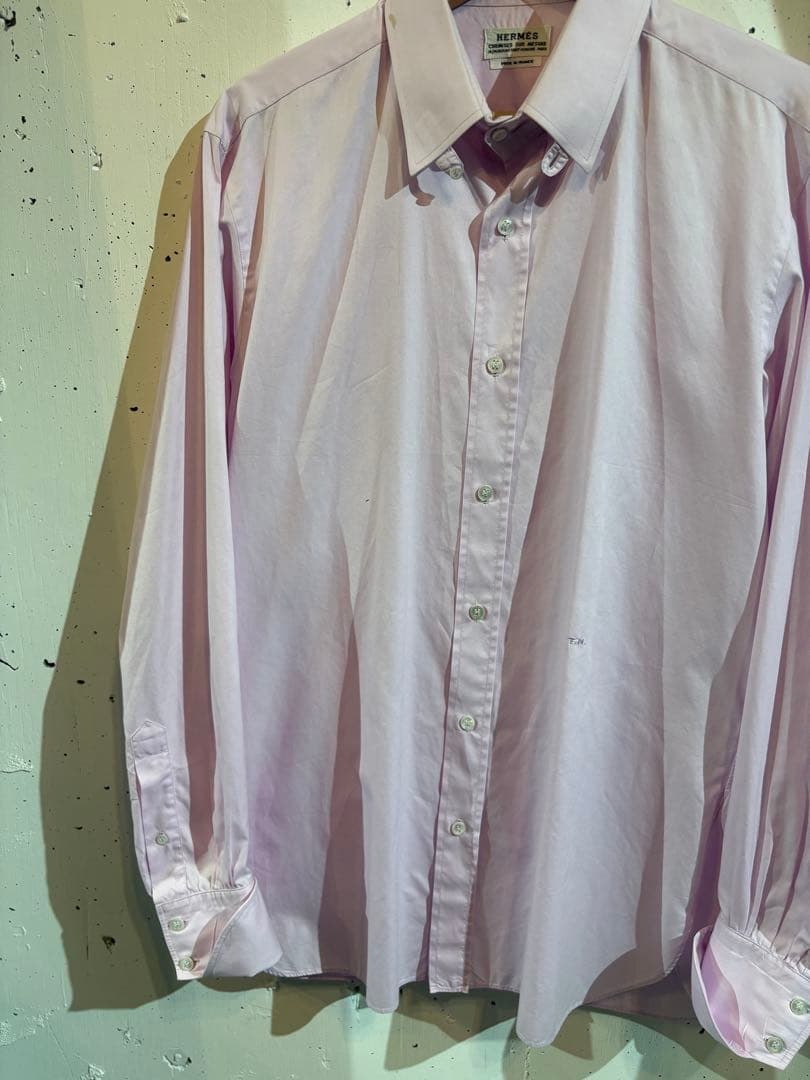 90s HERMES ピンク ドレスシャツ ヴィンテージ フランス製 - メルカリ