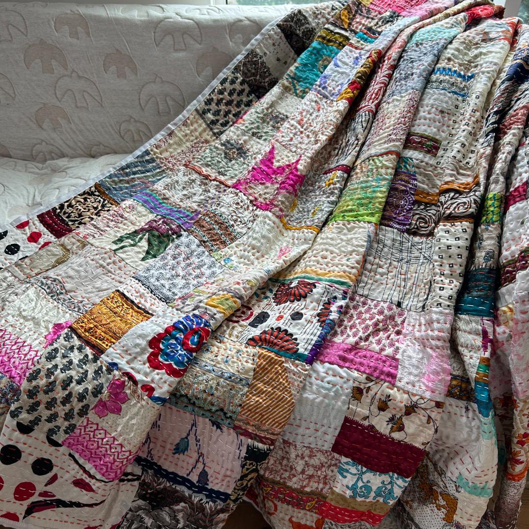 インド ラリーキルト カンタキルト ヴィンテージ パッチワーク