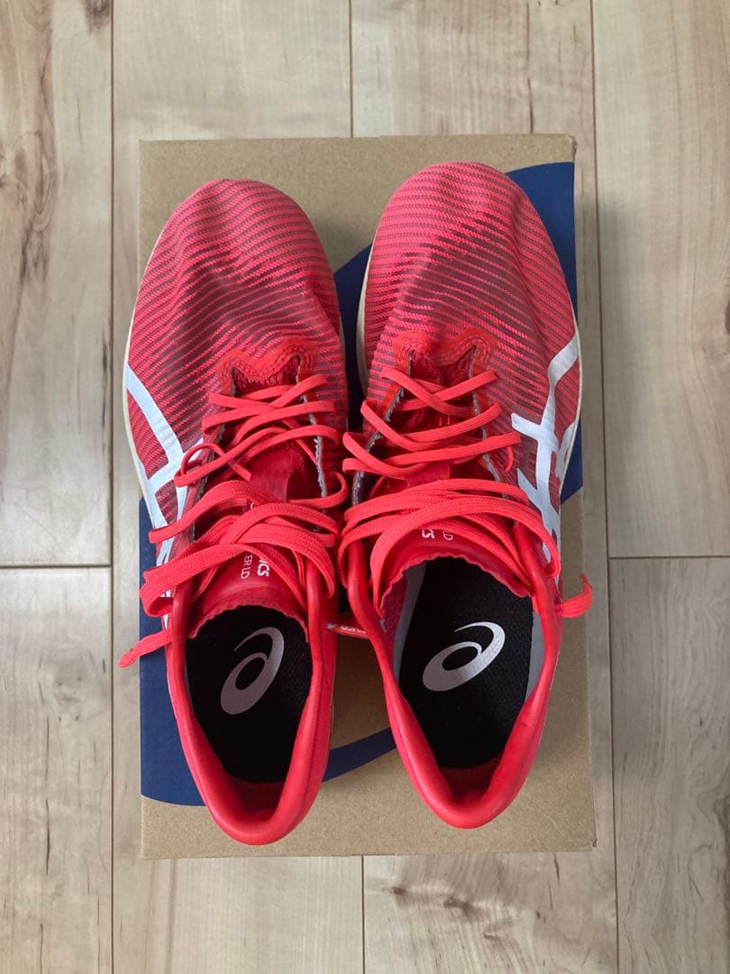 ASICS スパイクシューズ レッド ASICS アシックス DS LIGHT X-FLY 5(レッド×ホワイト) 1101A047 601