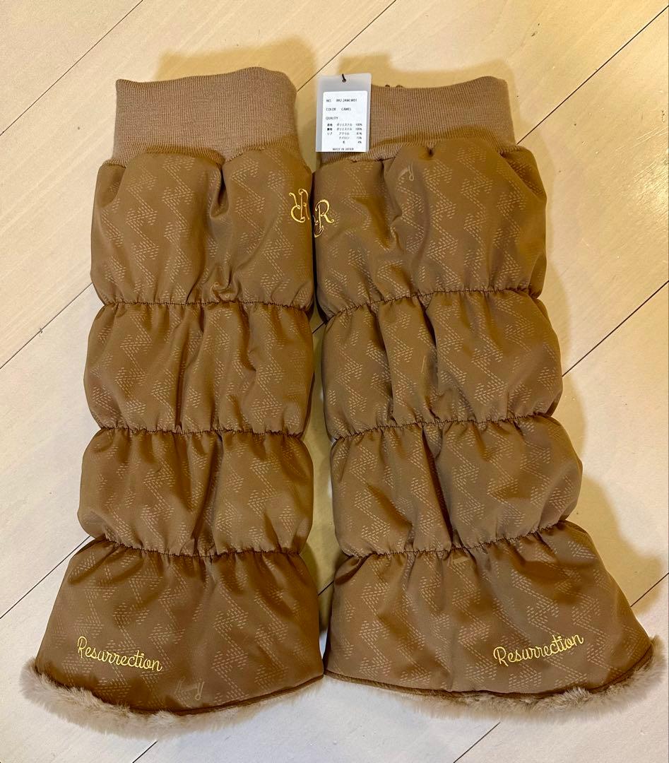 新品タグ付き⭐︎レザレクション Resurrectionレッグウォーマー キャメル レザレクション Resurrection レッグウォーマー レディス : GDOゴルフ