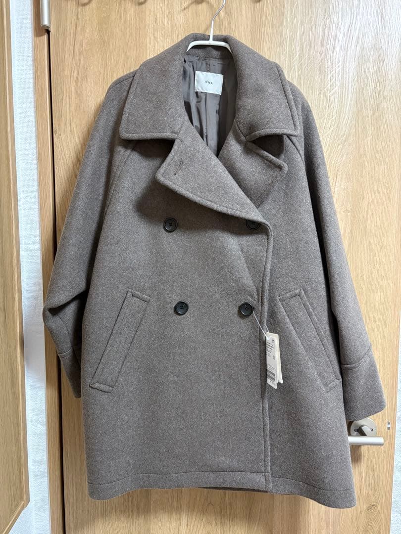 IENA ダブルブレストハーフコート36 イエナ IENA ダブルブレストハーフコート （ベージュ） -ファッション