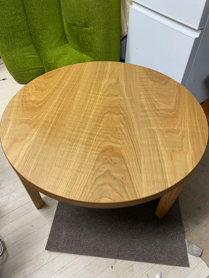 家具の里　木製円形こたつテーブル MSU-601Eヒーター付き こたつ（円形・楕円形）｜【家具の里】