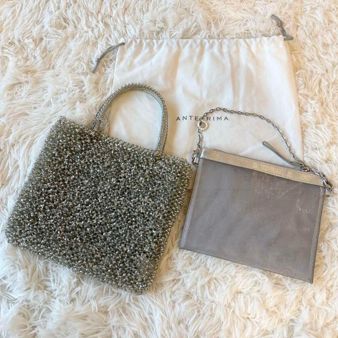 極美品 アンテプリマ スタンダード スクエア シルバー ワイヤーバッグ インナー スタンダード/スクエア ラージ/シルバー ｜ 【公式】アンテプリマ