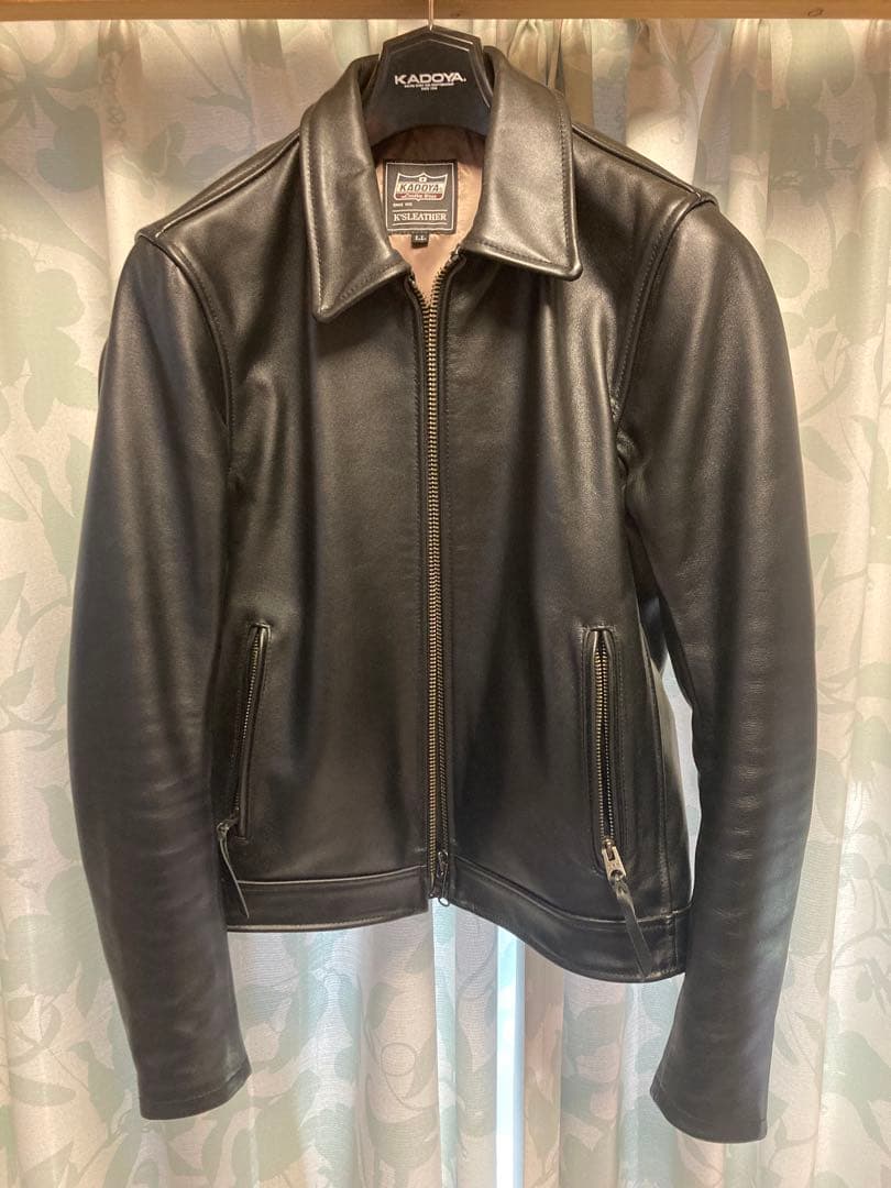 ブラックレザーシングルライダースジャケット カドヤ　TCR-2 革ジャン タイトシングル レザージャケット｜カドヤ公式オンライン
