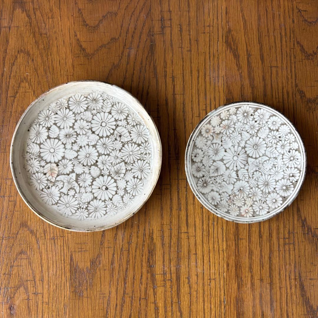 薮本寛之さん　お皿　新品未使用　2枚セット 作家 薮本寛之 花三島皿 3寸 ¥2,970 大人の焼き物