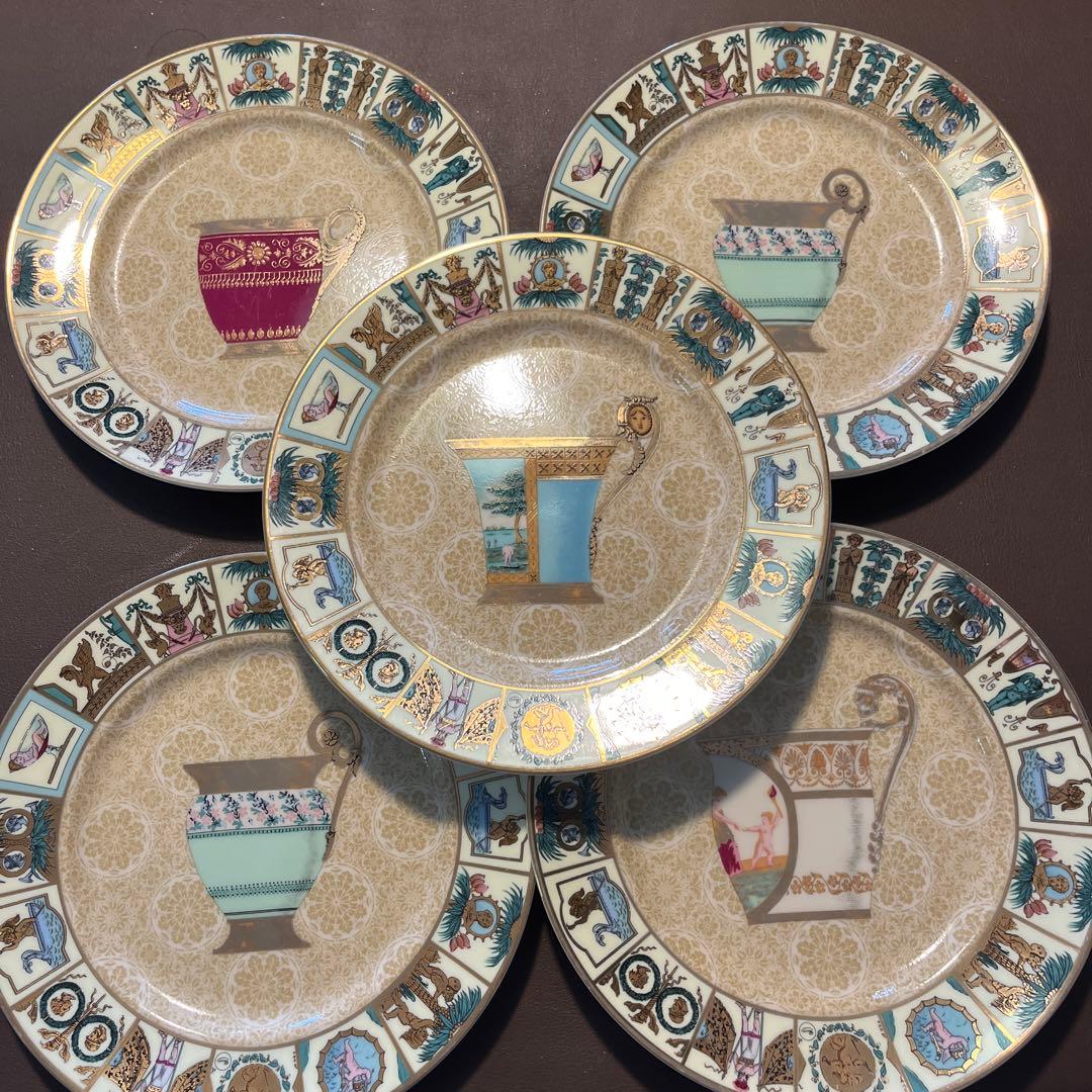 グッチヴィンテージ風デザイン皿5枚セット グッチ、レトロなイタリア製食器コレクション | GOETHE