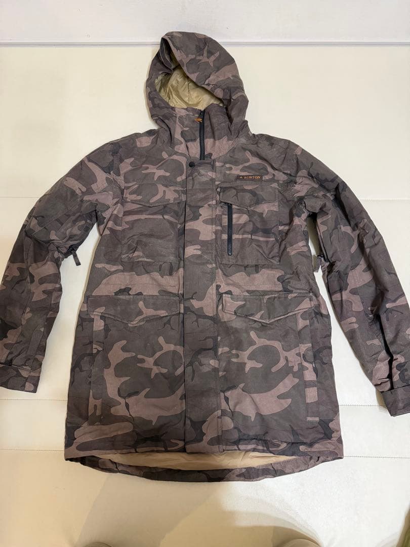 BURTON 迷彩 スノーボードウェア7点セット Burton グレー迷彩