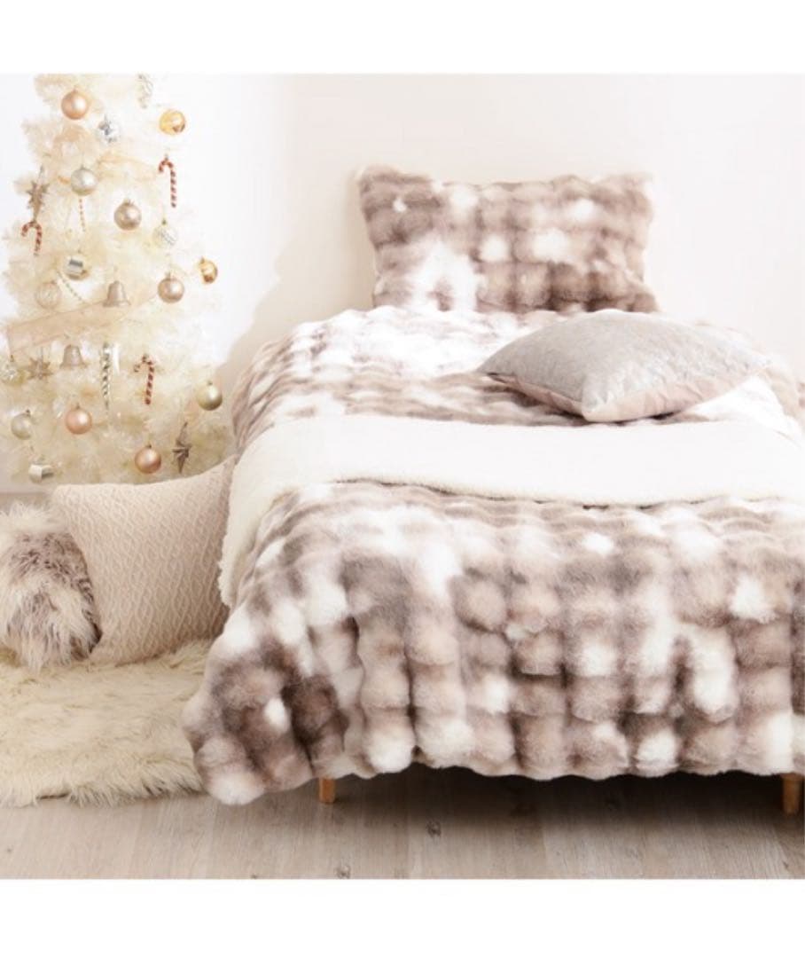 ☆★☆Francfranc WARMY ポコモコファー掛け布団カバーダブル☆★☆ WARMY ポコモコファー 掛け布団カバー ダブル グレー | Francfranc