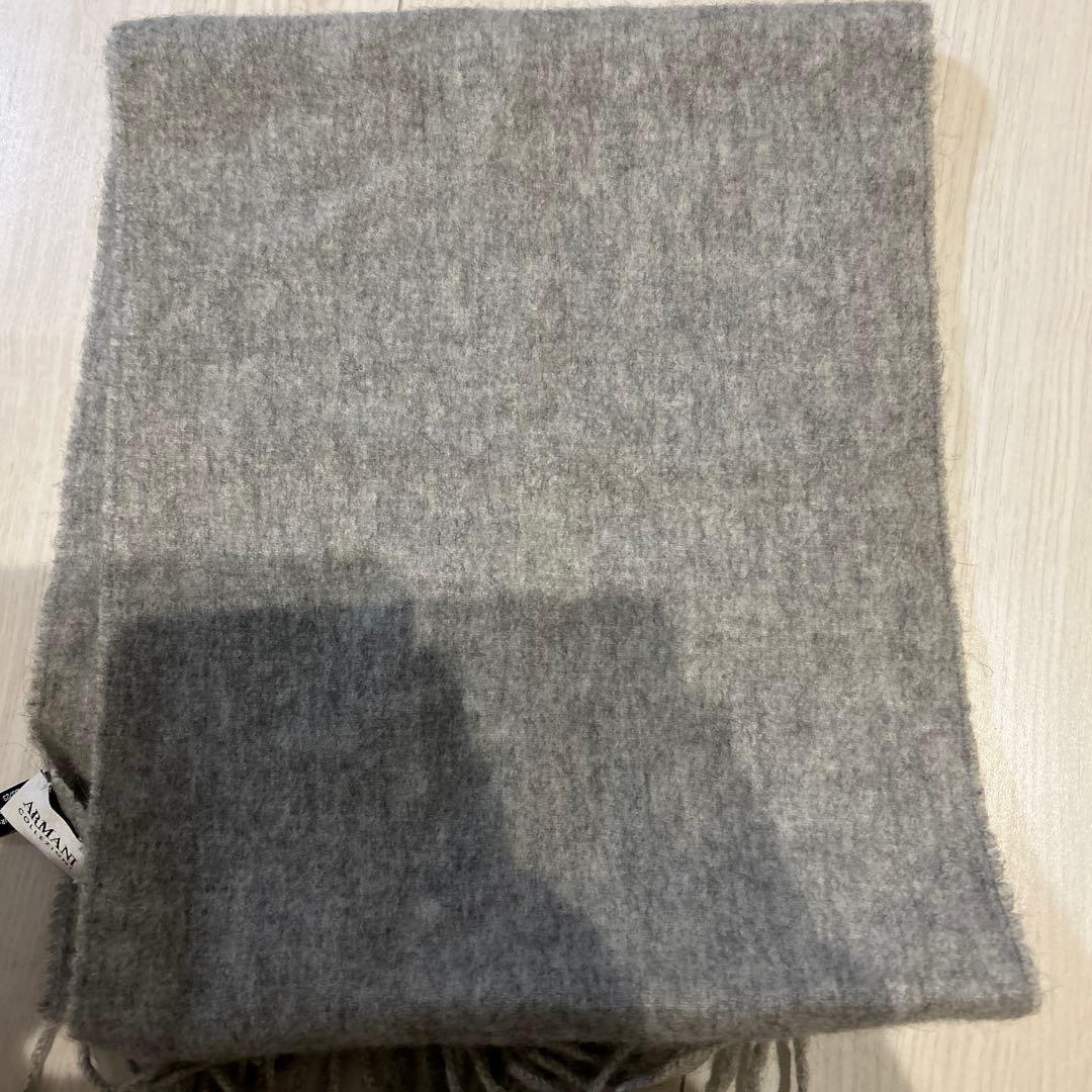 プ*ん様 ARMANI COLLEZIONI グレー マフラー カシミヤ100%