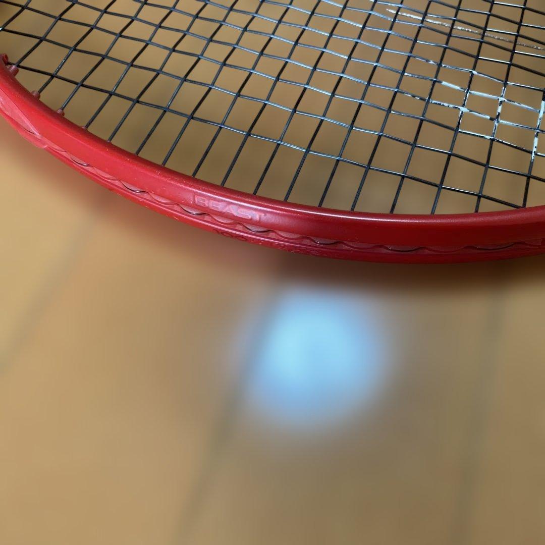 Prince ビースト2本組300 グリップ2 硬式テニスラケット 赤/オレンジ