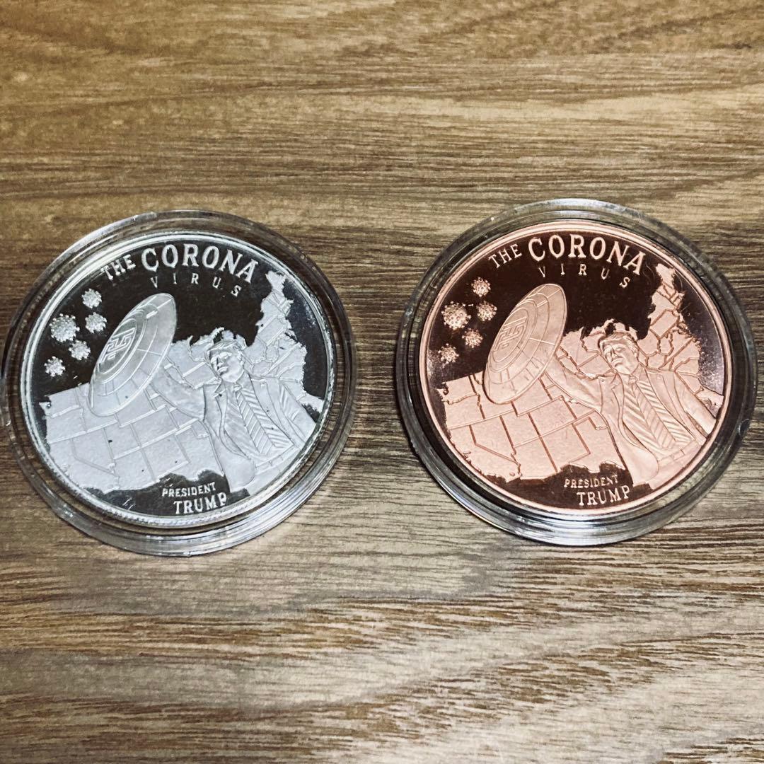 トランプ大統領　1オンス 銀貨　コロナシールド　2020 トランプ大統領 2020年 銀貨 1オンス 純銀シルバー ホワイトハウス