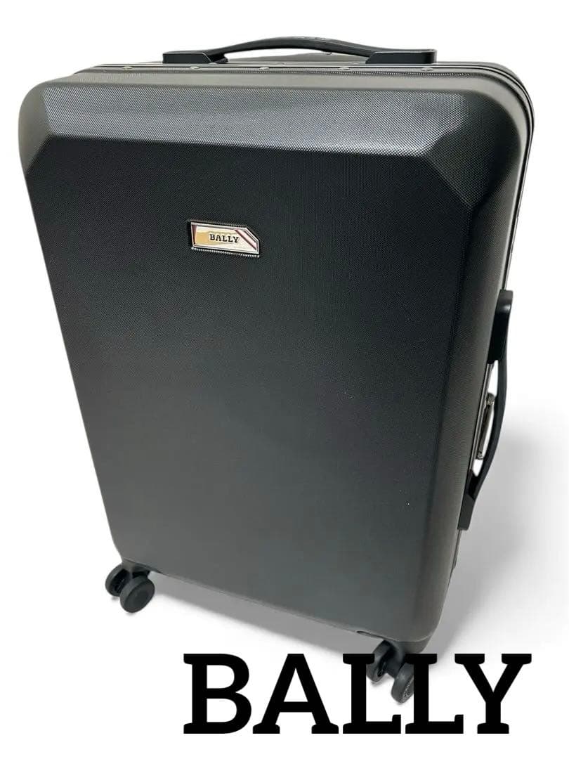 【極美品】BALLY ブラック キャリーケース テレンス　保存袋付 Bally（バリー） キャリーケースバッグ/ホワイト×ブラック/BALLY 翌日
