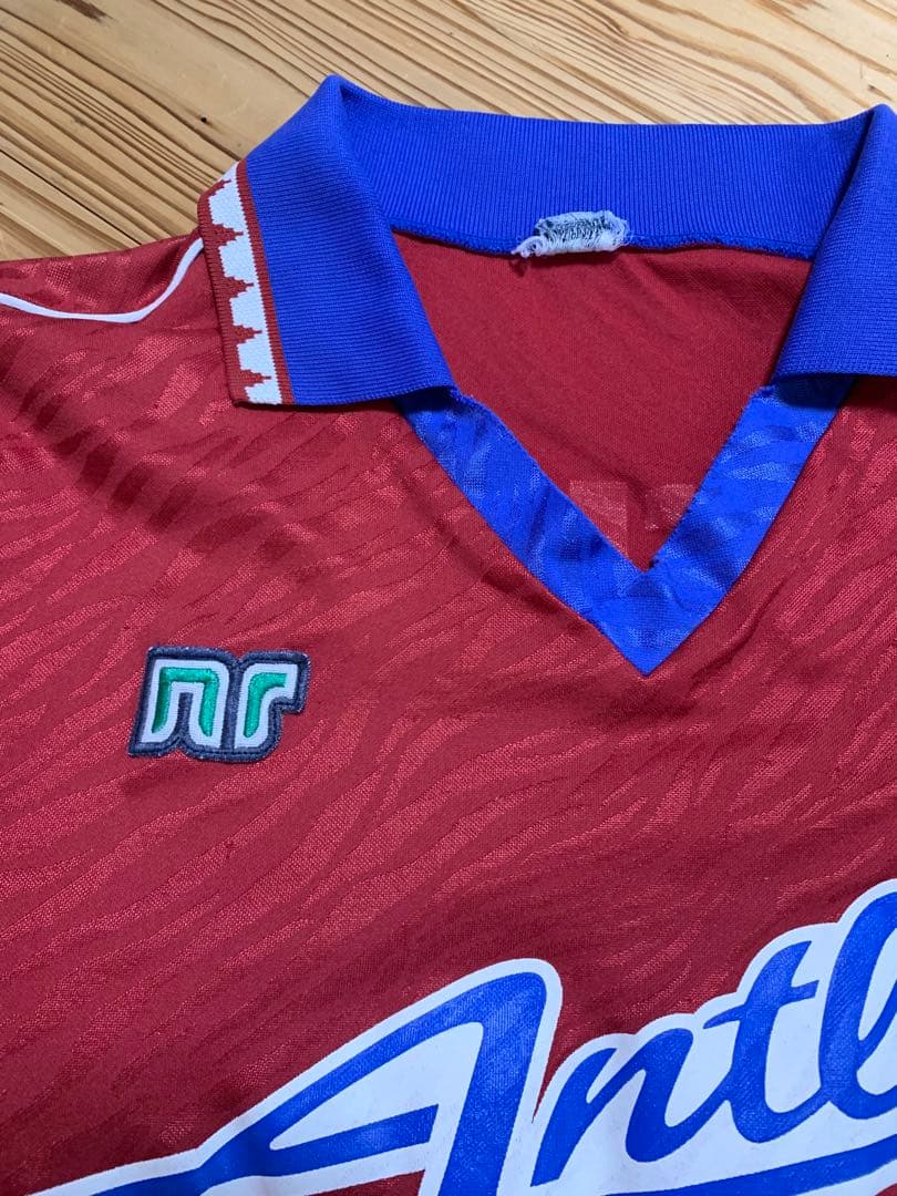 KASHIMA Antlers サッカーシャツ 赤 92s ビンテージ 割引