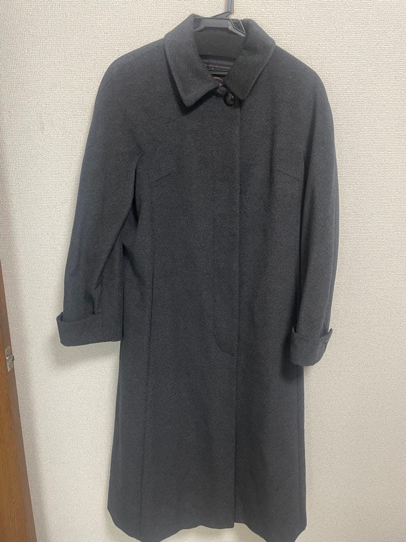 Burberrys'アンゴラウール ロングコート 40 グレー 総丈120 Burberrys'アンゴラウール ロングコート 40 グレー 総丈120