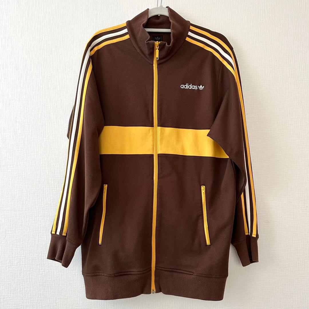 松村北斗着用】アディダスオリジナルス トラックジャケットXL 茶黄 00s