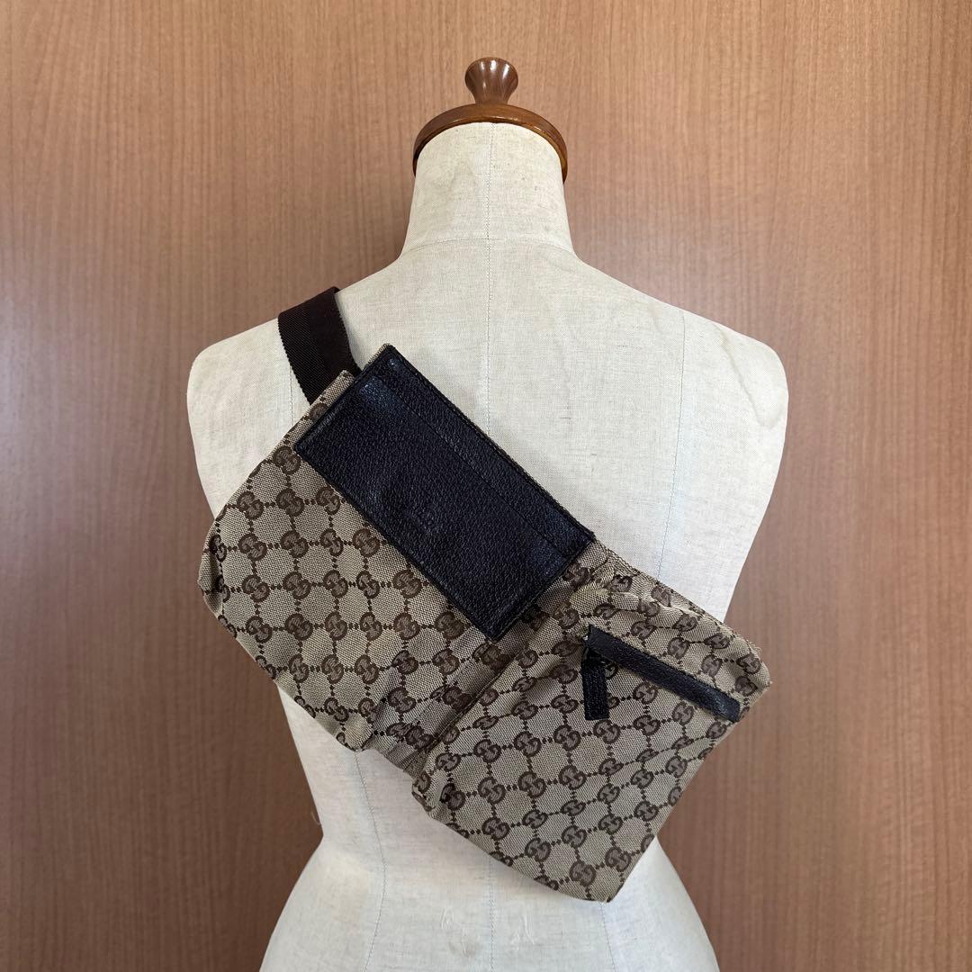 【美品】GUCCI ウエストバッグ 楽天市場】GUCCI グッチ レディース メンズファスナーポケット付き