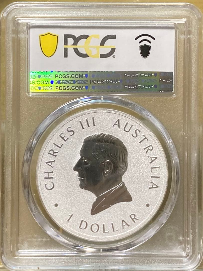 オーストラリア)パース造幣局の125周年記念 1オンス銀貨 PCGS MS70