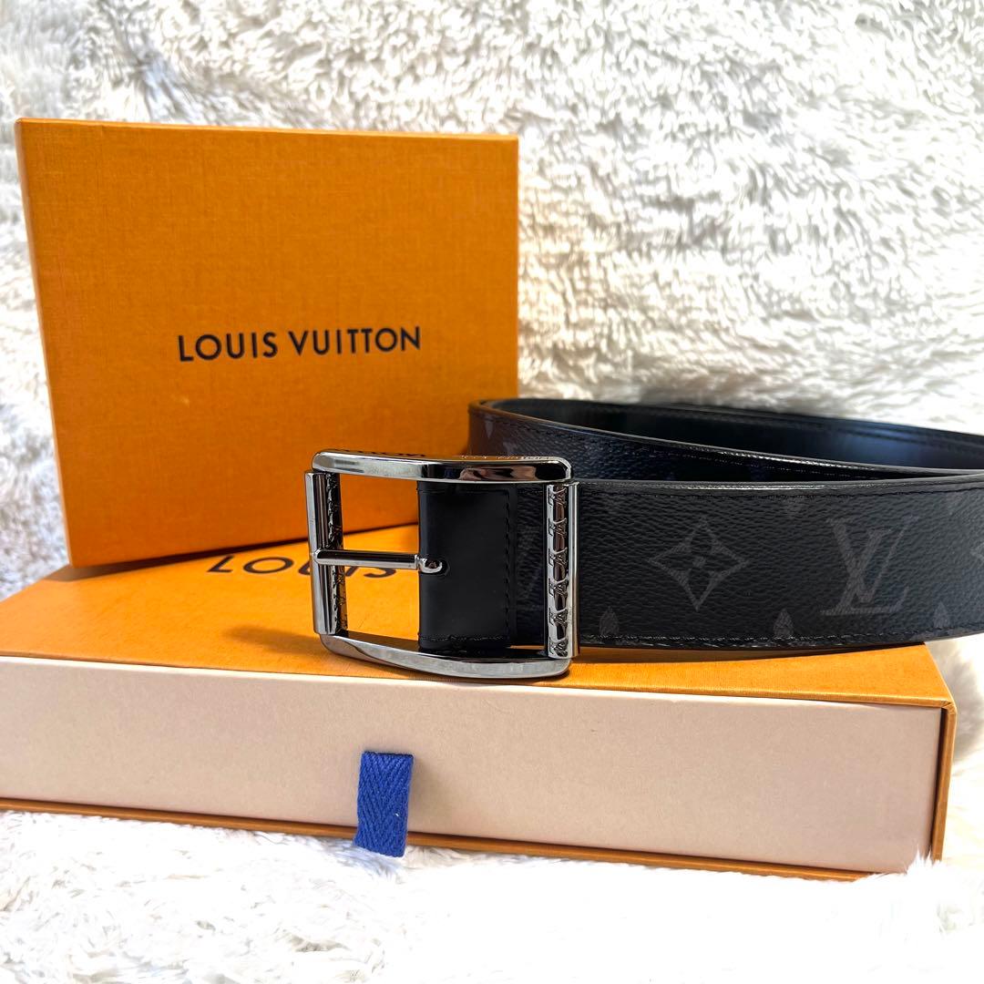 レア】ルイヴィトン ベルト M9044 リヴェルソ モノグラム エクリプス